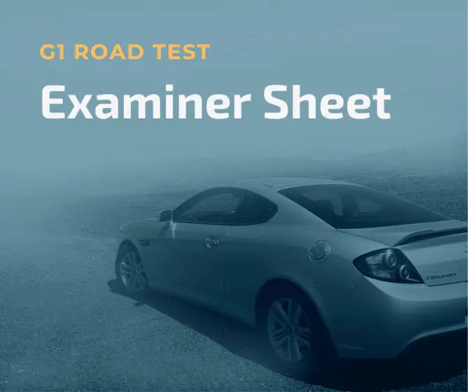 g2 road test ontario checklist