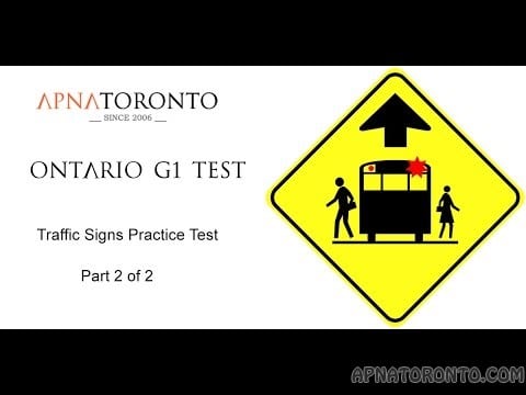 ontario g1 test sample questions